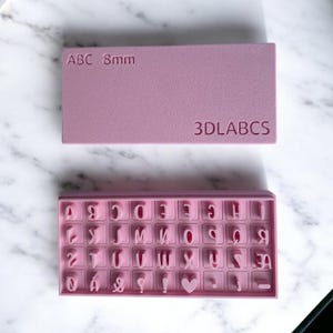 Juego de sellos de cerámica ABC: sellos de arcilla de 8 mm / Danés ÆØÅ o caracteres especiales / Mango extensible opcional / 3DLABCS