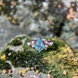 Anillo de ágata musgosa - Anillo de compromiso de plata de ley 925 - Anillos de promesa únicos de la naturaleza - Regalo de aniversario para ella