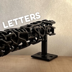 Letras Maçaneta de porta de metal | maçaneta de metal criativa | feito à mão | decoração para casa | decoração de jardim