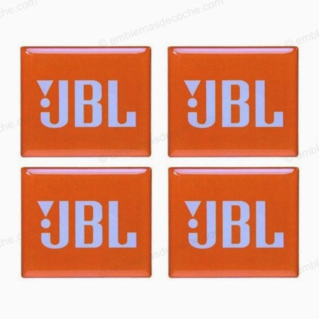 希少レトロJBL-Bステッカー4枚 JBL スピーカー アルミ プレミアム エンブレム 4枚セット