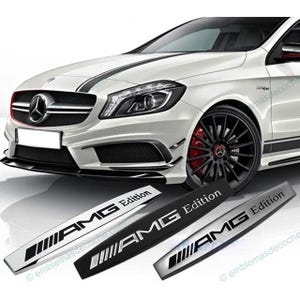 2 x AMG Edition Side Logo Emblem for Mercedes Benz Sticker