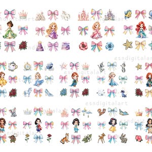 Watercolor Baby Princess Bundle, Instant Download dfor Baby Shower & Nursery Print, Printable Kids Art for Nursery Crafts, Princess Clipart