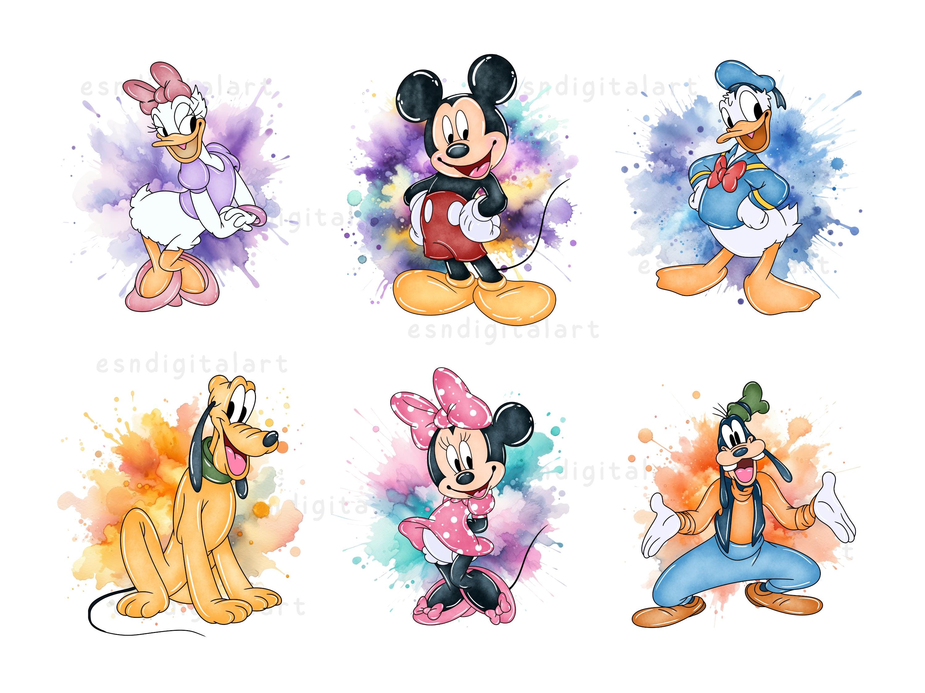 Watercolor Mouse and Friends Png Bundle, Family Trip Png, Family Vacation, Watercolor Mouse Clipart Printable, Digital Download File
