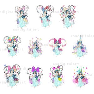 Watercolor Princess Jasmine Clipart Bundle, Aladdin Princess Digital Download, Fantasy Castle Png, Jasmine Sublimation, Arabian Princess Png