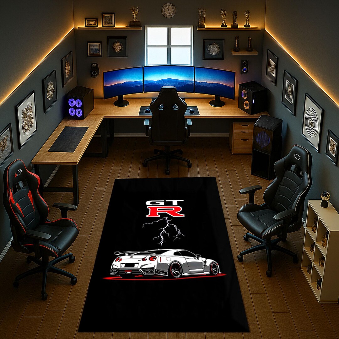 Supercar Gaming Rug – Premium Car Enthusiast Floor Mat for Gamer Rooms ...