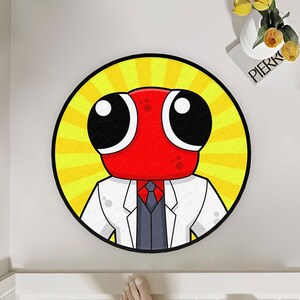 Colorful Character Round Rug - Popular Game rug Robox Rug - Polyester Rug