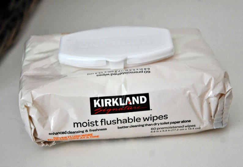Flushable Wipes Package Cover Bathroom Decor Grey Modern Etsy