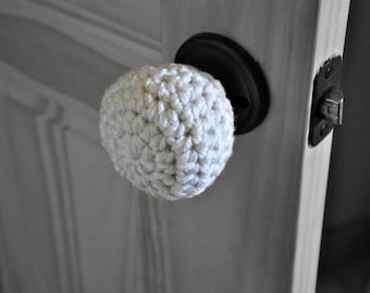 Padded Door Knob Cover Wall Protector Modern Design Crocheted Home Decor Custom Colors