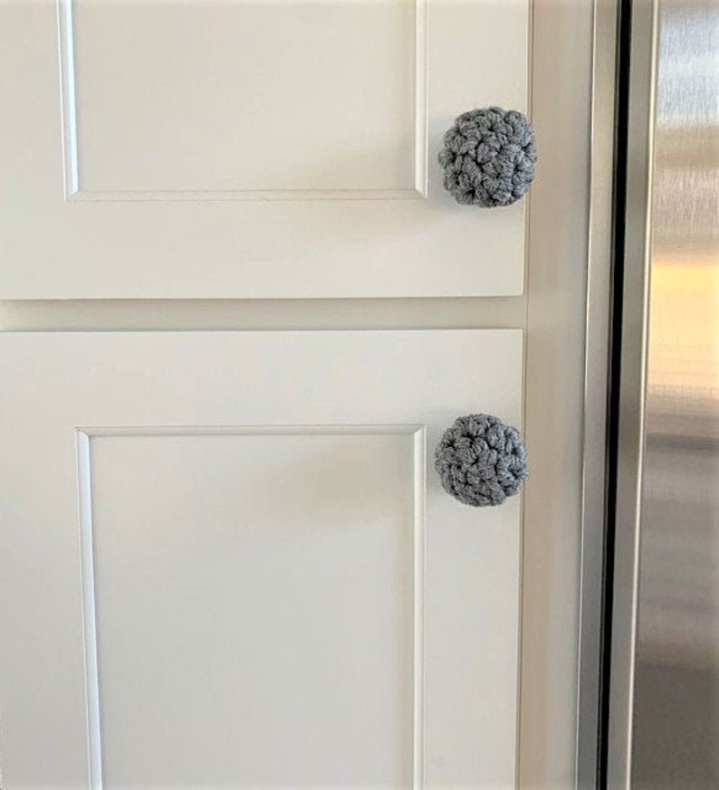 Cabinet Door Knob Covers Modern Design Kitchen Decor Crocheted Home Decor image 1