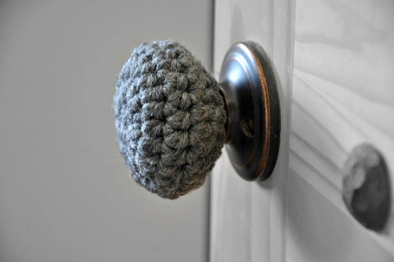 Child Safe Door Knob Covers Modern Design Toddler Protection Crocheted Home Decor image 1