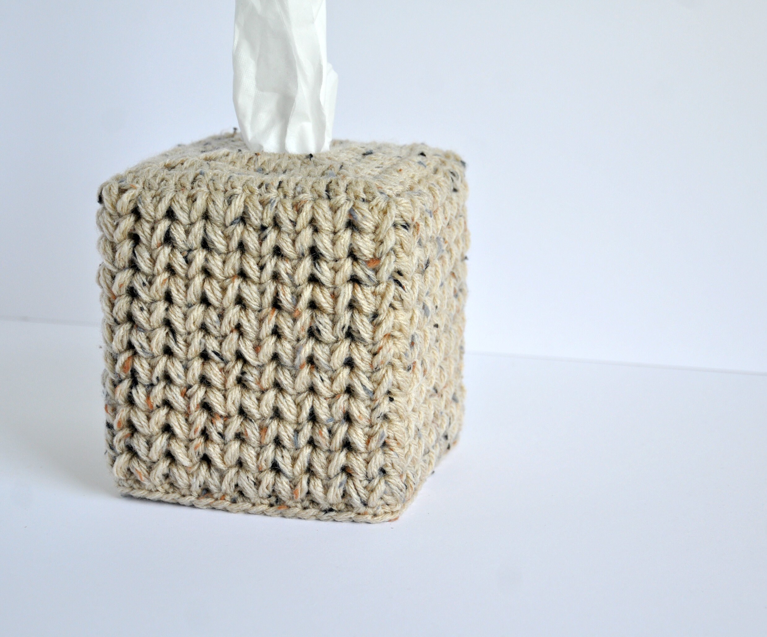 Bulky V Knit Design Tissue Box Cover Nursery Decoration Rustic Etsy