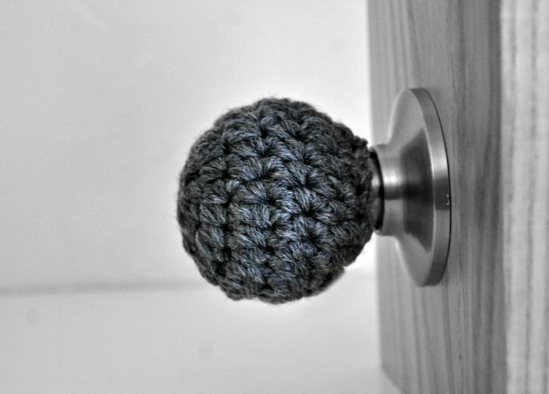 Ball Shaped Door Knob Covers Modern Design Toddler Protection Crocheted Home Decor Custom Colors Sphere image 4