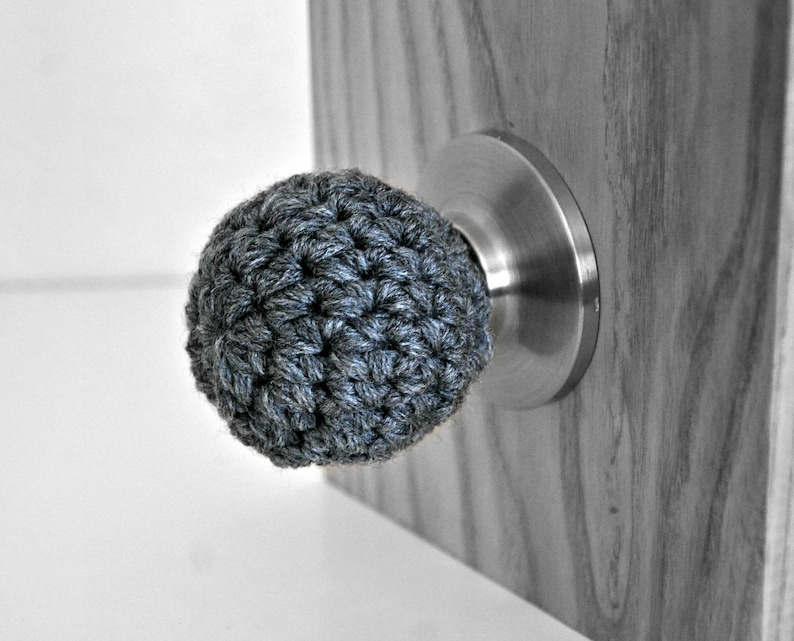 Ball Shaped Door Knob Covers Modern Design Toddler Protection Crocheted Home Decor Custom Colors Sphere image 3