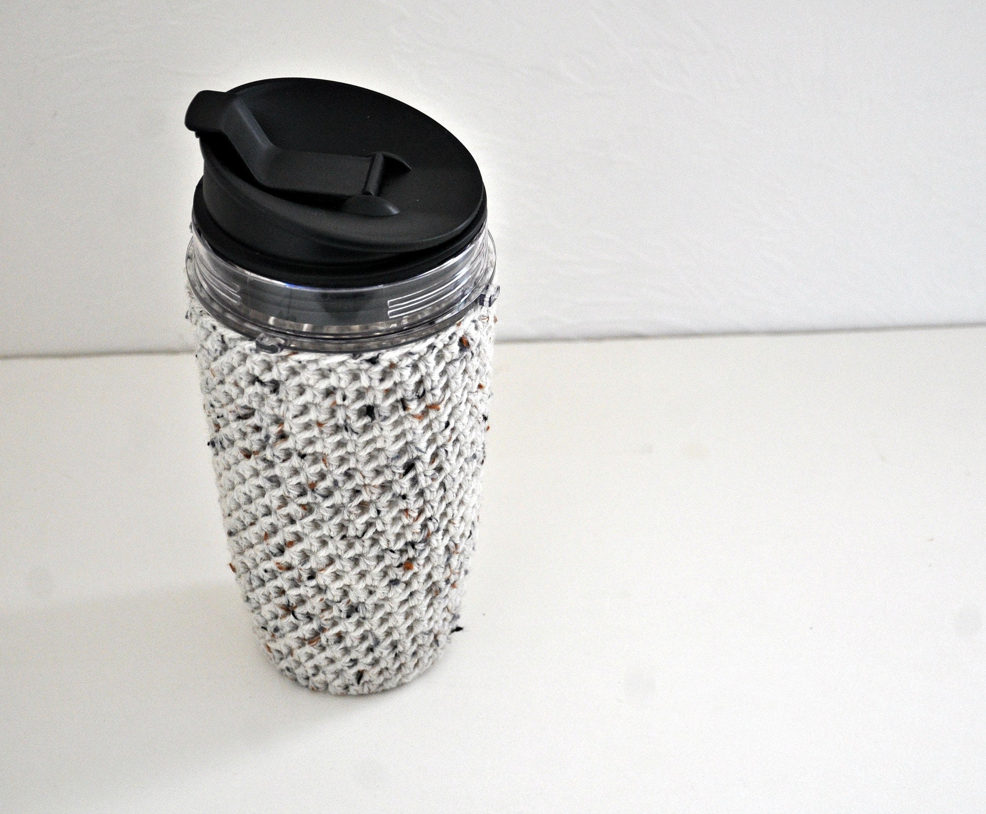 Blender Cup Cozy Crocheted Holder 24 Oz Size Eco Friendly Reusable