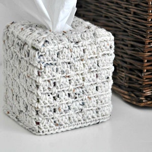 Square Tissue Box Cover Rustic Decor Home Decoration Woodland Nursery Granny Chic image 2