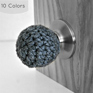 Ball Shaped Door Knob Covers Modern Design Toddler Protection Crocheted Home Decor Custom Colors Sphere image 1