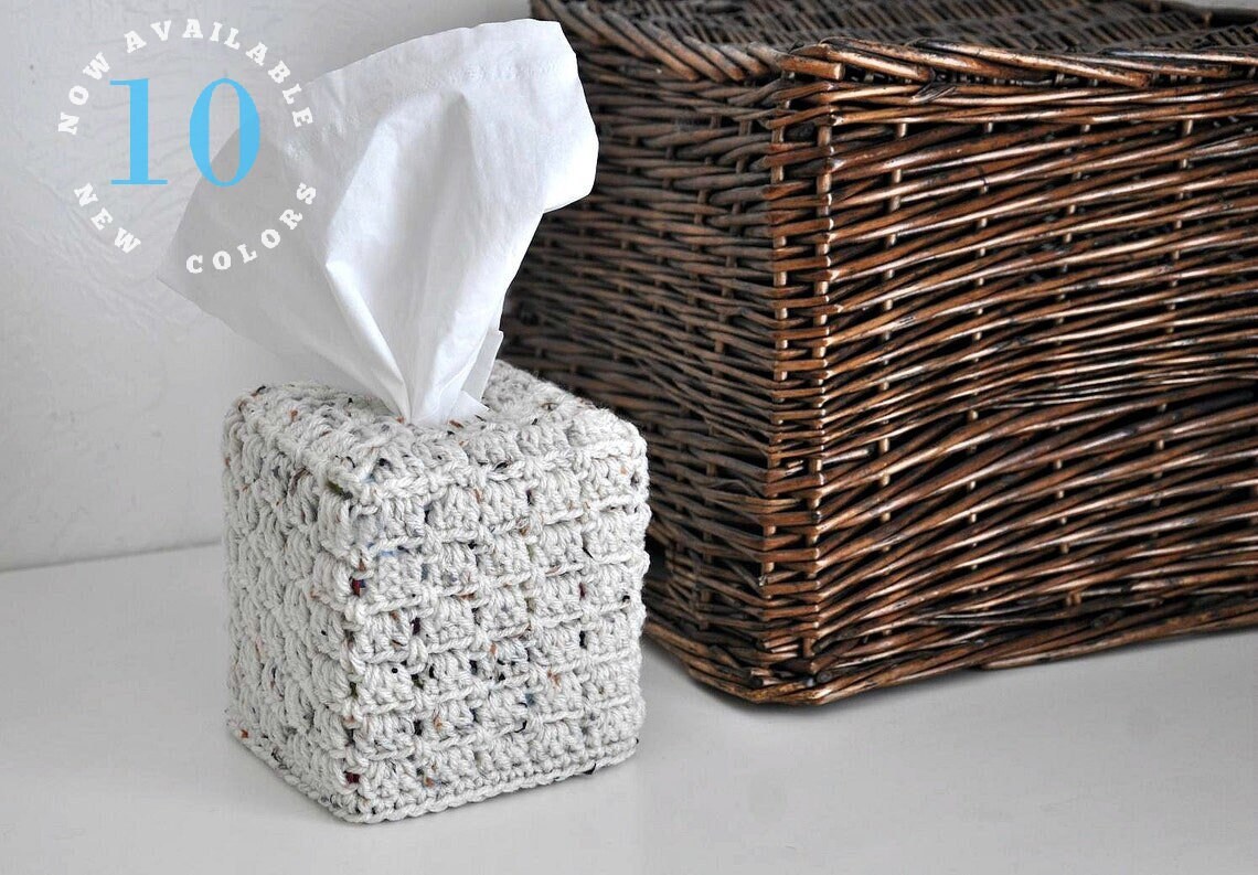 Carré Boîte en Tissu Couverture Décor Rustique Décoration de La Maison Woodland Nursery Grand-Mère C