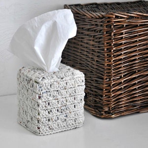 Square Tissue Box Cover Rustic Decor Home Decoration Woodland Nursery Granny Chic image 4