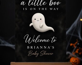 Fall Baby Shower Welcome Sign, Personalized Baby Shower Welcome Sign, Autumn Baby Shower Decor, Printed Foam Board, Digital Download