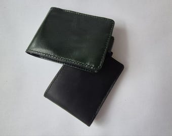 Cartera plegable / Cartera de cuero / Cartera única / Mini cartera para hombre