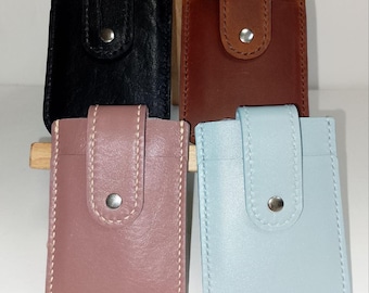 Handgefertigte Leder Geldbeutel: Slim Pull Tab Design