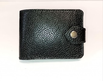 Cartera plegable / Cartera de cuero / Cartera única / Mini cartera para hombre / Cartera hecha a mano / Cartera con solapa