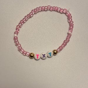 TXT Inspired Pink Beaded Kpop Bracelet