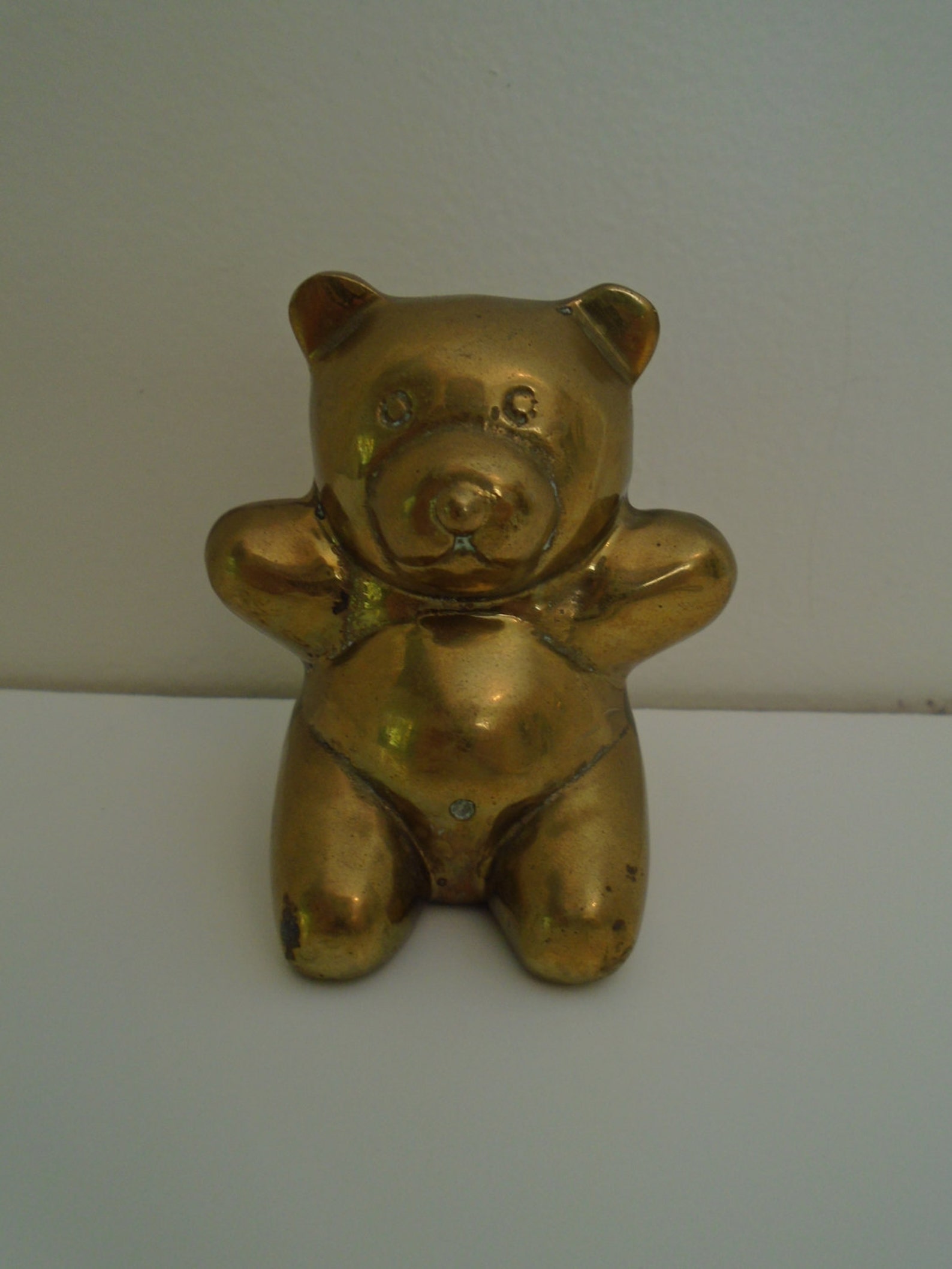 Vintage Brass Teddy Bear Etsy