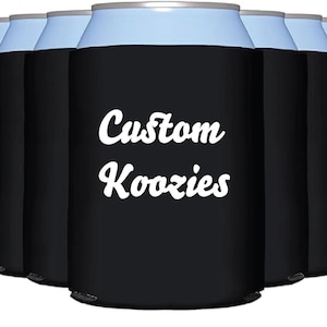 Custom Printed Koozies | Personalized Can Coolers for Events, Weddings, Parties, and Business Promotions | Custom Logo Drink Holders
