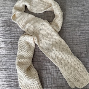 White wool scarf