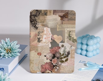Vintage Floral & Butterfly Collage Kindle Case For Kindle Paperwhite 1/2/3/4,Colorsoft Kindle 11th,Paperwhite10th,Kobo Case,For Bookish Gift