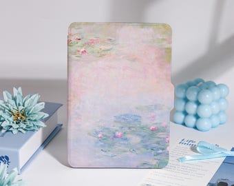 Etui na czytnik e-booków Waterlily Impressionist Art Kindle na Paperwhite 1/2/3/4, Colorsoft Kindle11th na Paperwhite10th 6'' dla Bookish Gift