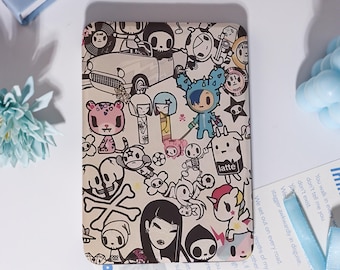 Cute Cartoon Characters Collage For Kindle Paperwhite 1/2/3/4, Colorsoft Kindle 11th, Paperwhite 10th6'', Kobo Clara Color, For Bookish Gift