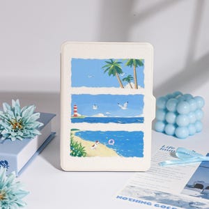 Beach Scene Collage Kindle Case for Kindle Paperwhite 1/2/3/4, Colorsoft Kindle 12th/11th Cover for Paperwhite 10th 6&#39;&#39; for Bookish Gift