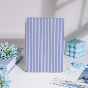 Blue Stripes Pattern Kindle Case for Kindle Paperwhite 1/2/3/4, Colorsoft Kindle 12th/11th Cover for Paperwhite10th 6&#39;&#39; for Bookish Gift
