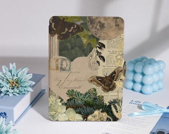 Vintage Butterfly And Floral Collage For Kindle Paperwhite 1/2/3/4,Colorsoft Kindle 11th,Paperwhite 10th 6'',Kobo Clara Color,Bookish Gift