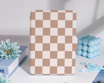 Checkerboard Patterned E-Reader Kindle Cover for Paperwhite 1/2/3/4, Colorsoft Kindle 11th Cover for Paperwhite10th 6'' for Bookish Gift