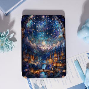 Étui pour Kindle en vitrail Velaris pour Kindle Paperwhite 1/2/3/4, Colorsoft Kindle 11e, Paperwhite 10e 6 pouces, Kobo Clara Color, cadeau livresque