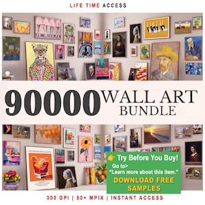 WHOLE SHOP SALE 90000 Mega Wall Art Set, Printable Maximalist Gallery, Trendy Aesthetic Prints, Eclectic Posters Instant Digital Download