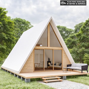 A Frame-huisplattegronden 20 x 30, plattegronden huisjes, plattegronden kleine huisjes, plattegronden A-frame huisjes, plattegronden kleine huizen 2 slaapkamers (600 m²)