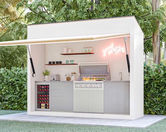 Grill Station, DIY Outdoor Kitchen Plan PDF, DIY Guide to Creating the Perfect Grilling Station