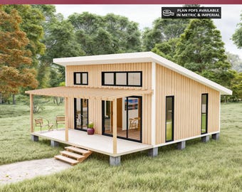 Planos de casas pequeñas de 18x22, planos de cabañas, casas pequeñas DIY, planos de cabañas pequeñas, planos de casas de 1 dormitorio, planos de casas para adultos de 400 pies cuadrados, planos de cabañas