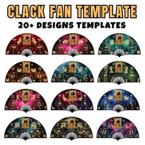 Zodiac Click Clack Fan Design Bundle,birthday Squad Clack Fan Templates,where Them Fans at Zodiac Signs Clack Fan,boots on the Ground Signs