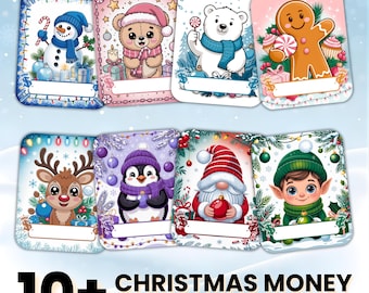 10 portamonedas navideños, tarjeteros navideños, portamonedas navideños, portamonedas para Navidad, tarjetero navideño, portamonedas navideño