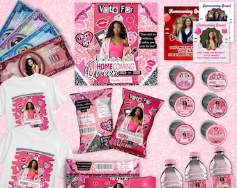 Homecoming Campaign Treat Bundle,Vote for Mean Queen Homecoming Mean Favors,Vote for me Hoco Girl,Homecoming Sticker Homecoming Candy bundle