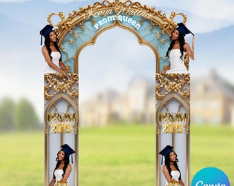 Decorazione ad arco per il ballo di fine anno, decorazione per feste di ballo di fine anno su tela, sfondo per foto del ballo di fine anno, arco di benvenuto del ballo di fine anno, sfondo per arco del ballo di fine anno, decorazione ad arco per la classe del 2025