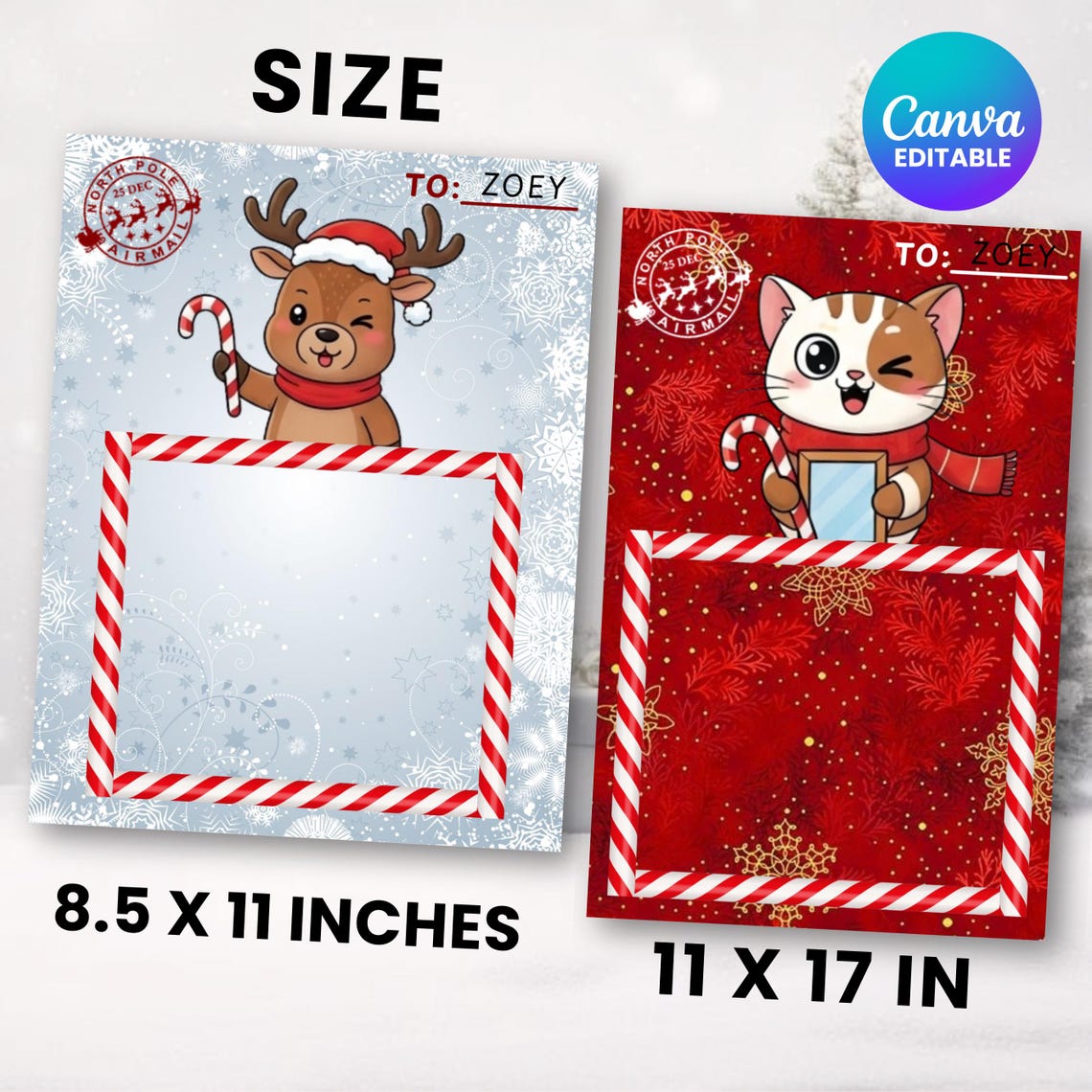 Jumbo Christmas Card Editable Template. Jumbo Cards, Christmas Jumbo
