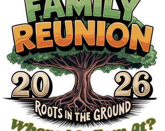 Boom familiereünie 2026, png, waar is de familie? Familiereünie 2026 Familiereünie shirts png, png, stamboom png