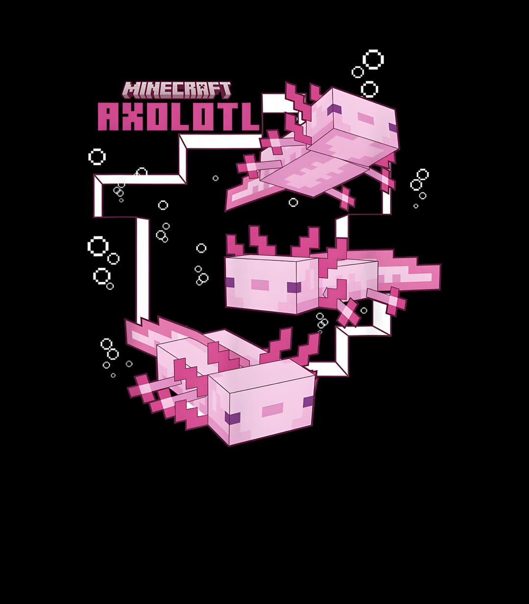 Pink Animals In Minecraft Minecraft Pink Axolotl Pond Png, Minecraft Cute PNG Images, Pink ...