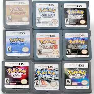 Pokémon DS – Diamond, Pearl, Platinum, HeartGold, SoulSilver, Black, White, Black 2, White 2 | English | Choose your version